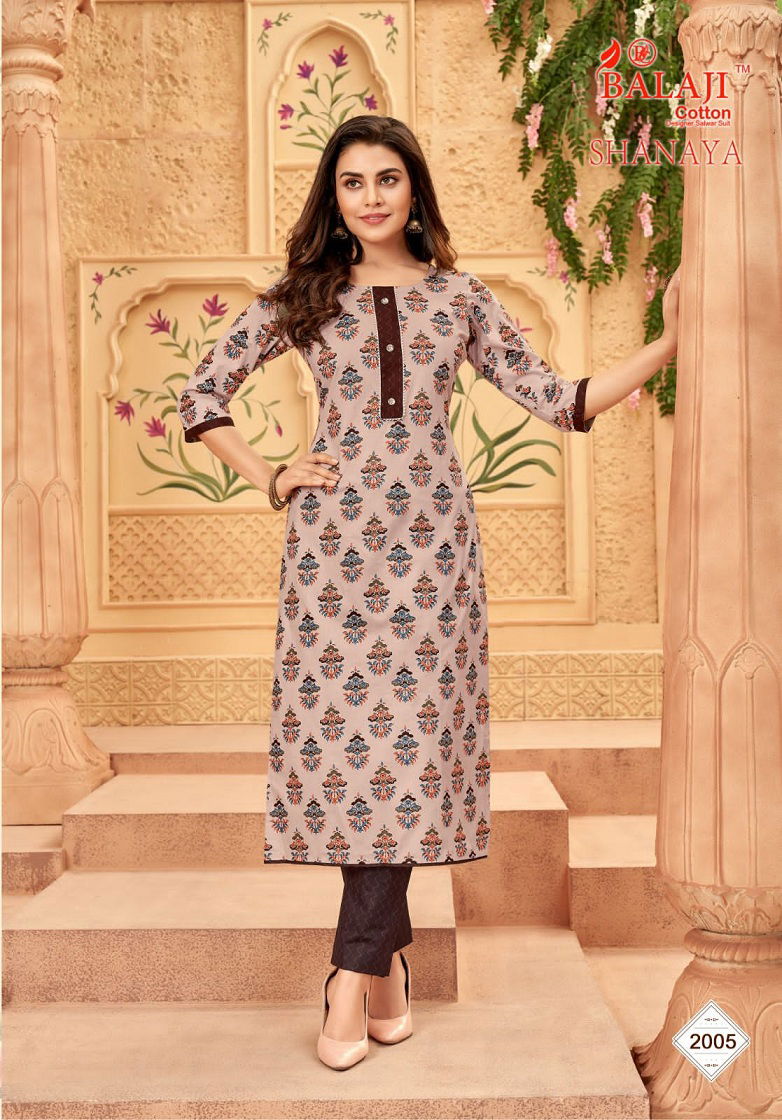 Balaji Shanaya Vol 2 Wholesale Cotton Kurti With Bottom Catalog